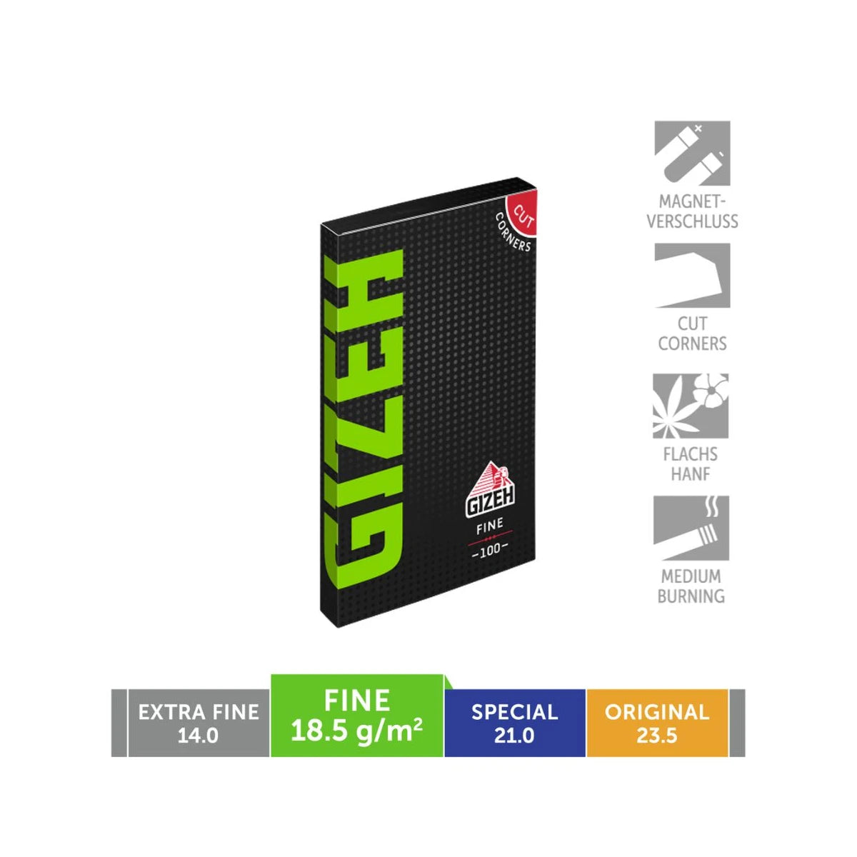GIZEH BLACK Fine Paper - 100 Blatt