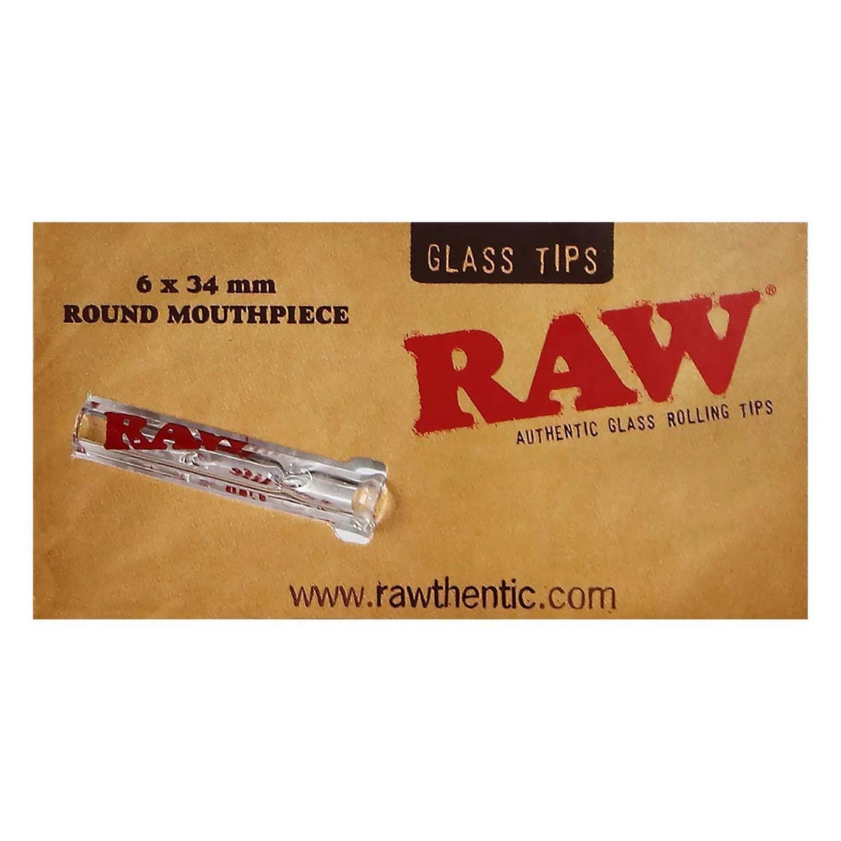RAW Glass Tip 6x35mm Rund